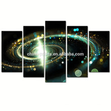 Contemporary Green Galaxy Canvas Wall Art / Outer Space Images Impression giclée sur toile / Abstract Spiral Cosmic Cloud Poster